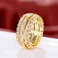 thumbnail image 4 of K-KED Gorgeous Women Wedding Ring Gold plated Cut Cubic Zircon Sz 6-10-7, 4 of 6