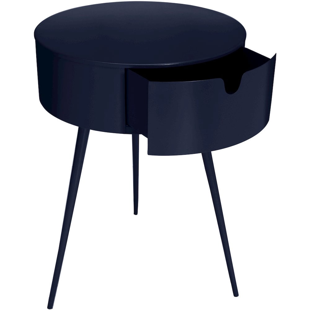 Meridian Furniture Bali Navy Metal Nightstand