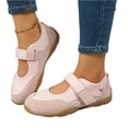 thumbnail image 3 of Comfortable Walking Shoes, Mary Jane Sneakers Flats Dressy Shoes for Women, Ballet Sneakers Wide Toe Box With Non Slip Retro Tennis Lightweight Maryjane Sneakers, Pink 5.5, 3 of 5