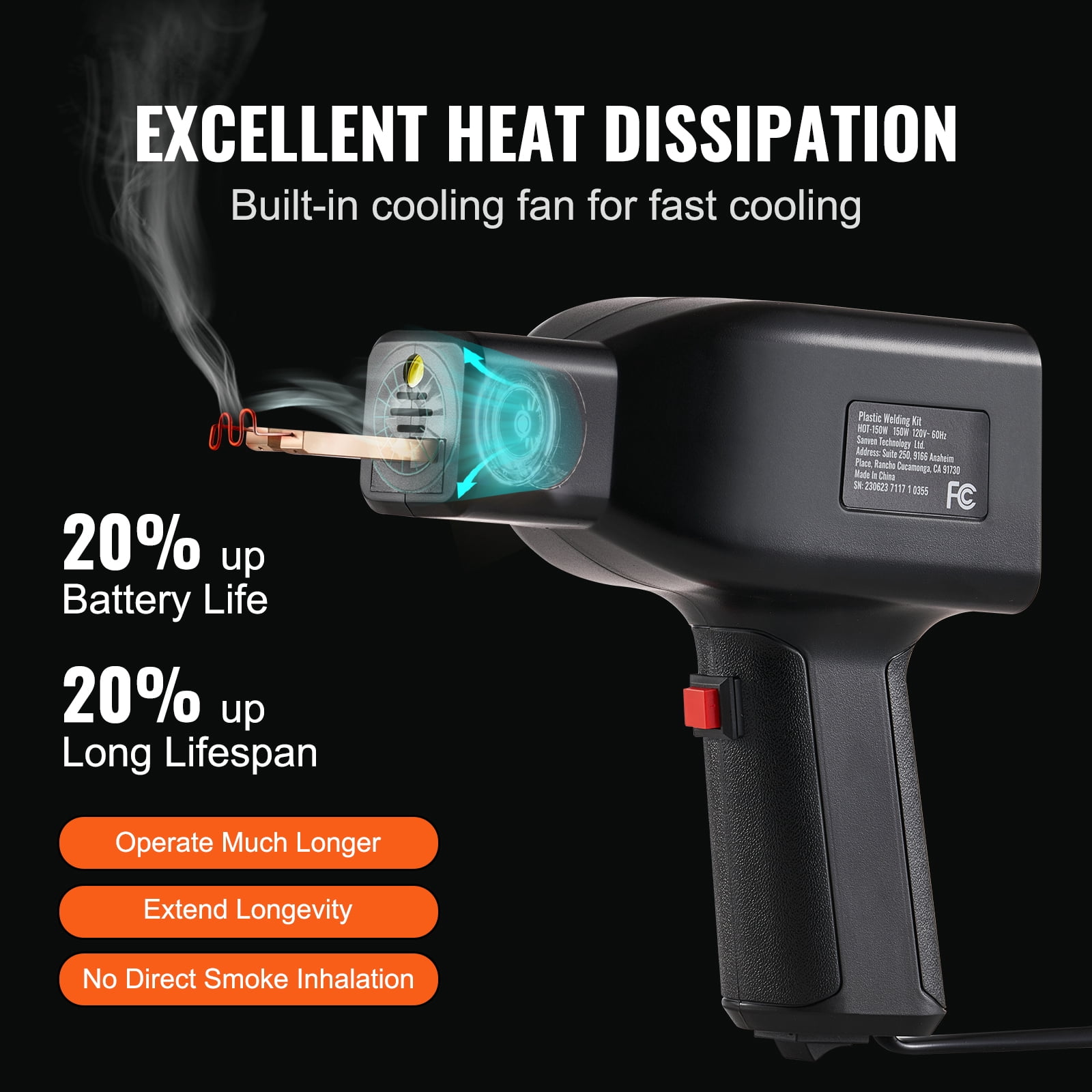 BENTISM Plastic Welder Kit, 70/150W Dual Power Plastic Welder Soldering Gun with 56PCS Weld Rods, 800PCS Hot Stapler Welding Machine Car Bumper Repair Kit, 6 Types Staples for Bumper/Kayak
