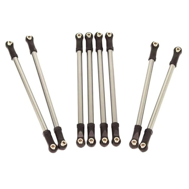8x 1:10 Varillas de Enlace Traseras Delanteras RC Reemplace Los Accesorios de Suministros para SCX10 - Yotijar Coche RC tirando de varillas de dirección
