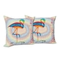 thumbnail image 6 of Ambesonne Flamingo Throw Pillow Cover 2 Pack, Rainbow Colored Birds, 18", Multicolor, 6 of 6