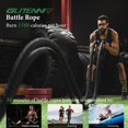 thumbnail image 3 of Battle Rope Glitenniy Black, 30 pies, para gimnasio en casa, 2,54 cm de diámetro, 3 of 7
