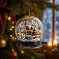 thumbnail image 2 of Christmas Snow Globe Ornament Santa Scene Hanging Tree Pendant Decor, 2 of 6