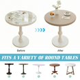 thumbnail image 2 of TOPCHANCES Fitted Round PVC Tablecloth 47 Inch, Waterproof Oil-Proof Vinyl Table Cover for Kitchen Dinning Room Picnic Holiday Party Decoration (Khaki), 2 of 13