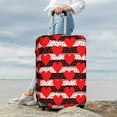 thumbnail image 7 of Hirioo Black and white striped and red hearts for Elasticity Suitcase Cover (No luggage Included) Durable Luggage Protector Fits 18-32 Inch Luggage-Medium, 7 of 7