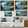thumbnail image 4 of Designart "Retreat Among Beach Rocks III" Landscapes Floater Framed Wall Decor, 4 of 7