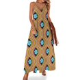 thumbnail image 1 of Vestido sin mangas estilo hippie bohemio retro de los años 70 con diseño de flores y poder para festivales, atuendo para mujer, 1 of 7