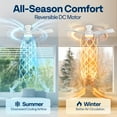 thumbnail image 5 of SPECSTAR Ceiling Fans with Lights, 42 inch Low Profile Ceiling Fan with Light and Remote, Flush Mount White Ceiling Fan for Bedroom, 6+1 Speeds, 3CCT, Dimmable, Timer, Quiet Reversible DC Motor, 5 of 8