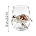 thumbnail image 2 of 3D Embossed Textured Borosilicate Stemless Wine Glass with Sea Animal Relief Patterns, Art Glass Gift for Ocean Lovers & Glass Collectors, 2 of 4