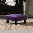 thumbnail image 2 of Jennifer Taylor Home Jules Square Accent Footstool Ottoman Purple, 2 of 9