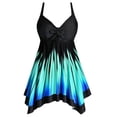 thumbnail image 1 of Traje de baño tankini elástico de nailon con estampado de talla grande para mujer, 1 of 4