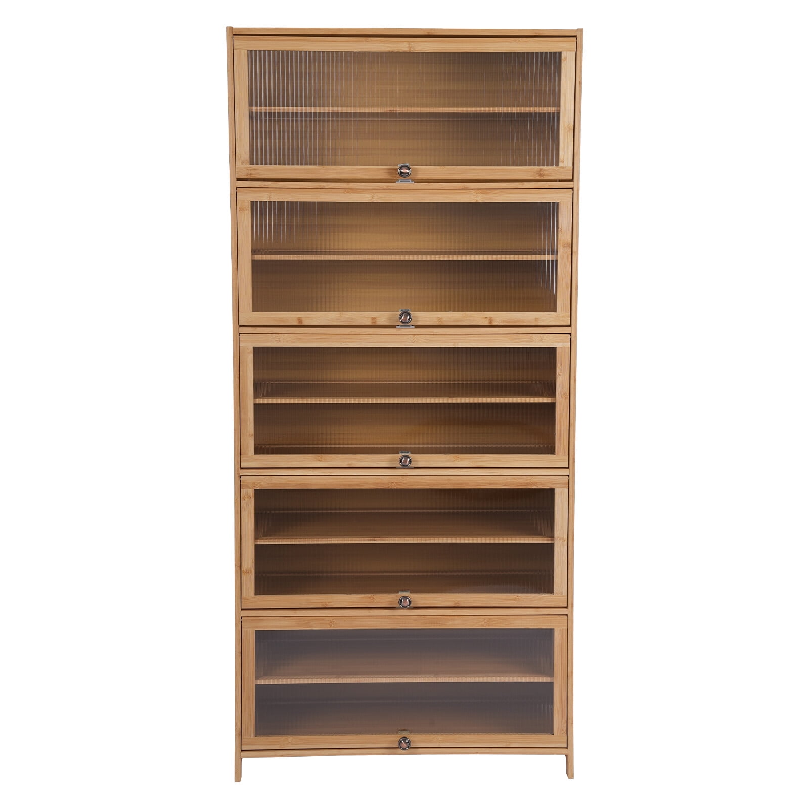 10-Tier Bamboo Shoe Rack Cabinet Organizer Wooden Shelf Stand Storage Book Shelf 80*32*172cm for Foyer, Living Room, Porch
