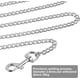 thumbnail image 4 of Correa de cadena para perros, correa de cadena para perros, cadena para perros de 118 cm, correa de cadena de metal, correa con asa acolchada, correa para perros - negra + plateada, 4 of 5