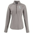 thumbnail image 2 of Women's Cutter & Buck  Heather Gray Cleveland Browns Peshastin Eco Fleece Recycled Half-Zip Pullover Top, 2 of 3