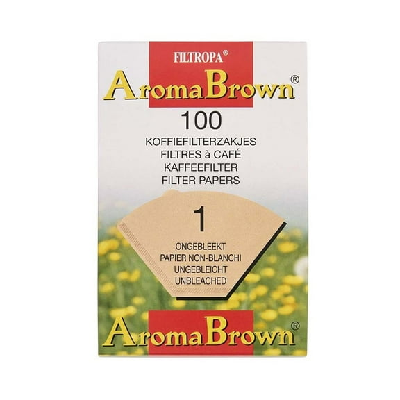 Aroma Brown Filtropa Unbleached Coffee Filter #1 100 count