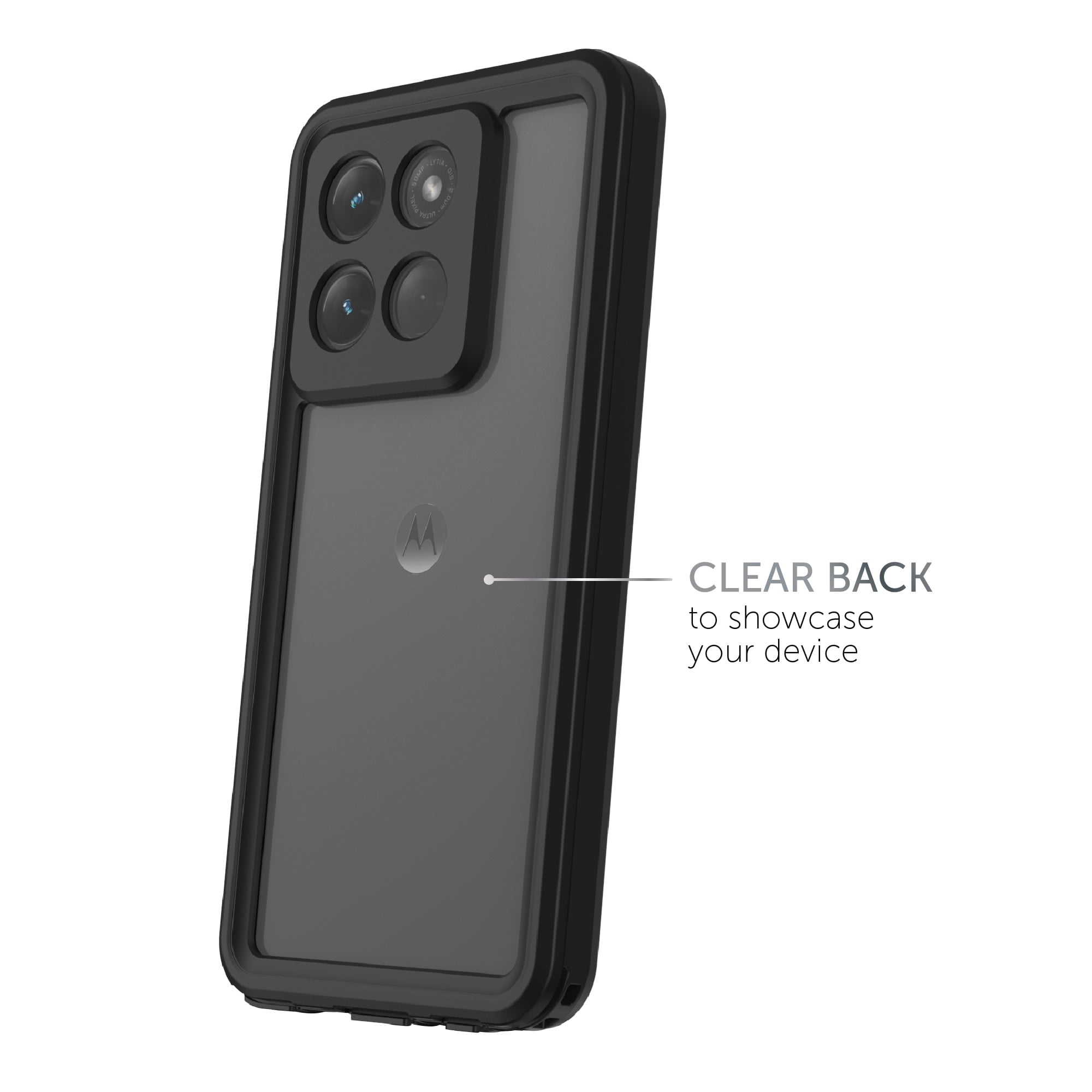 Body Glove Tidal Waterproof Phone Case for Motorola moto g STYLUS (2026 / 2025) - Clear/Black