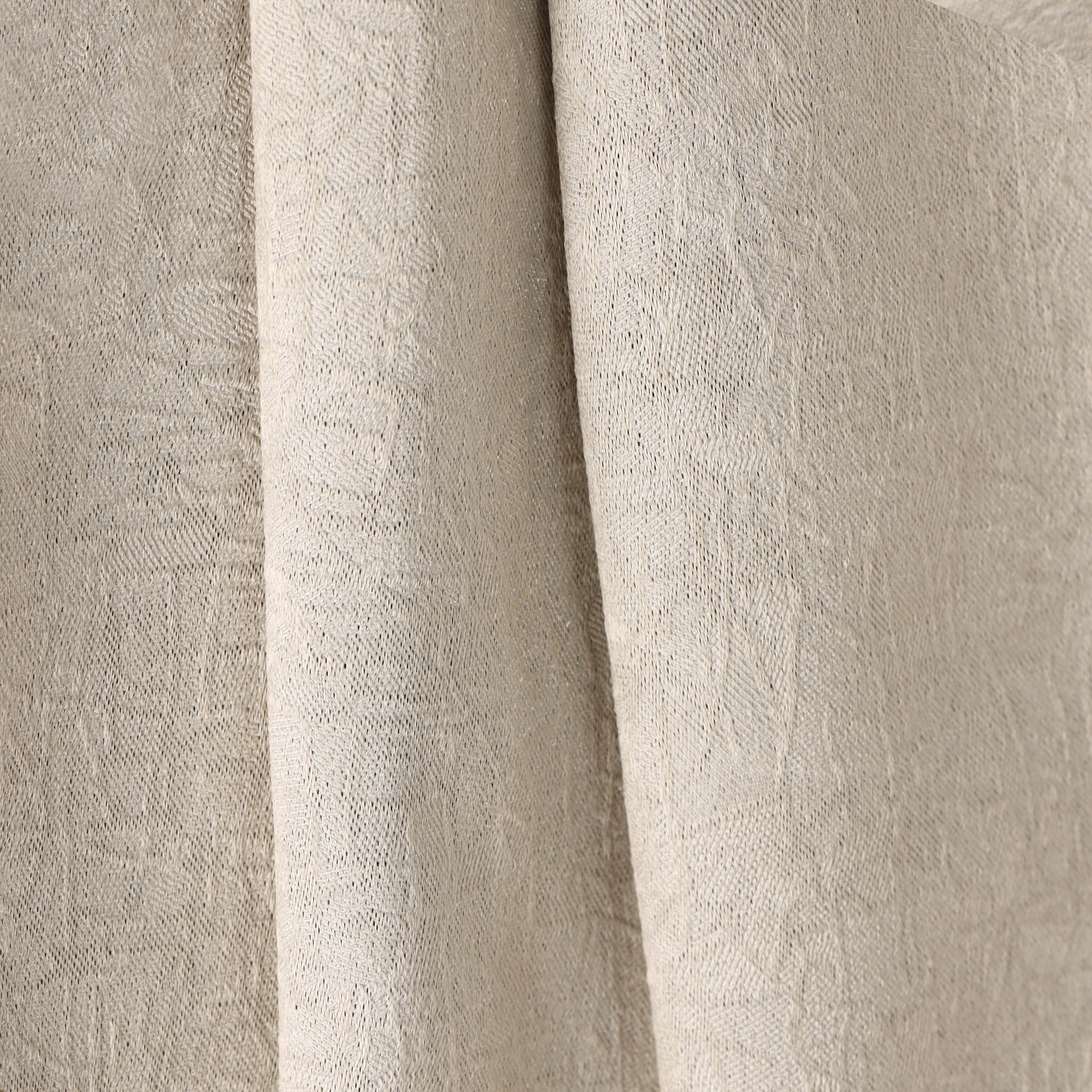 BNM Rustic Textured Blackout Curtains, Set of 2, 52" x 96", Beige