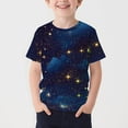 thumbnail image 2 of IVEYRTF Boys Star Print Short Sleeve T-Shirt Casual Round Neck Top for School Activities Everyday Comfort Sporty Style Shirt(Multicolor#8,3-4 Years), 2 of 5