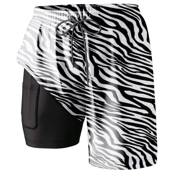 FUZHIQ Beach Shorts for Men Casual Retro Tropical Print Quick Dry Vacation Beach Shorts with Soft Mesh Lining Upf 50 Sun Protection Summer Swimwear,M