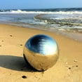 thumbnail image 5 of Crosby Street Stainless Steel Gazing Ball for Homes and Gardens, 7" Diameter, Mirror Globe, 5 of 6