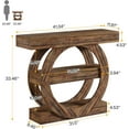 thumbnail image 2 of Tribesigns Rustic Farmhouse 41-Inch Entryway Table, 3-Tier Narrow Console Table with Storage Shelves, Behind Couch Hallway Sofa Table, Living Room Foyer Accent Furniture, 2 of 5