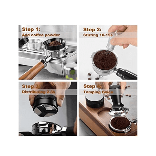 WDT Tools Espresso Distribution Tool - 53.5mm Dosing Funnel & 0.35mm 316 Stainless Steel Needles Stirrer Distributor