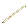 thumbnail image 1 of Clavos de cubierta en espiral Unique Bargains de acero al carbono con vástago en espiral 1.57" x  0.08" dorados 150 piezas, 1 of 4