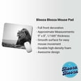thumbnail image 2 of Cool Lion Wearing Glasses Black White Mouse Pad Low Profile Gaming Mat, 2 of 7