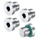 thumbnail image 1 of Paquete de 4 tapones de ajuste de tubo con cabeza hexagonal interna, M14x1.5mm, tapón de socket de acero inoxidable 304 con anillo de sellado de fluorina, 1 of 6