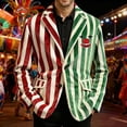 thumbnail image 3 of Abrigo Largo para Hombre Corduroy Impresión Botón Vestido Ceremonial Delantero Blazer con Bolsillos para la Boda de la Fiesta Diaria, 3 of 4