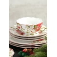 thumbnail image 6 of 222 Fifth Winter Harmony 12-Piece Porcelain Dinnerware Set for 4, White/Red Dish Set, 6 of 14