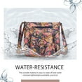 thumbnail image 2 of KL928 Leather Crossbody Bag with Adjustable Strap Multi-Pockets Shoulder bag for Everyday Use,Dark Blue Flowers, 2 of 7