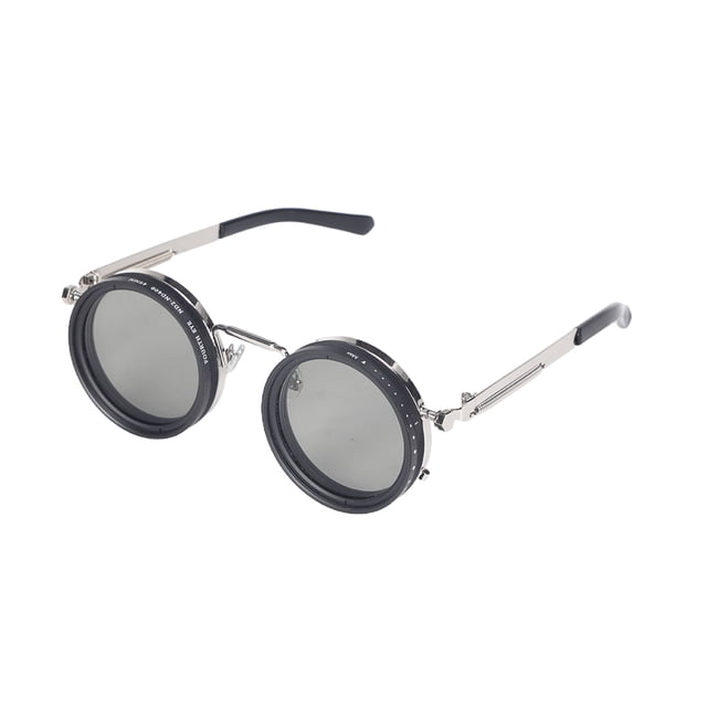 Visland Rounded Polarized Glasses 1-12 Gears Adjustable Sunglasses with ND Filter for Sun Blue Light Protection Handcrafted Retro Glasses for Men Women