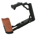 thumbnail image 1 of Video Camera Cage Rig, Aluminum Alloy Camera Cage with Wood Handle, Camera Video Shooting Cage Rig Filming Accessories for  ZFC Camera, Anodized, Easy To Install, 1 of 8