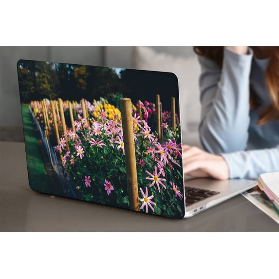 KSK KAISHEK Plastic Hard Case Shell Cover Compatible 2022.0 Released MacBook Air 13.6 inchs Retina Display Touch ID + Black Keyboard Cover Model: A2681 Flower 1042