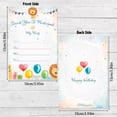 thumbnail image 2 of Monebena 24 Pcs Theme Party Happy Birthday Invitation Card Handwritten Blessing Invitation Card Cartoon Animal Theme Invitation Card M01, 2 of 7