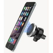 Magnetic Phone Holder Car AC Vent Clip Mount + TWO Nakedcellphone Magnet Adapters, UNIVERSAL