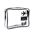 thumbnail image 1 of Neceser transparente - Neceser de avión transparente - Neceser para transportar líquidos - Neceser transparente para hombre y mujer, Negro, 1 of 5