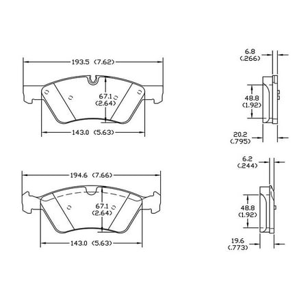 

OE Brake Pads for Mercedes-Benz E- G- GL- M- and R-Class Vehicles: E240 E280 E350 E500 GL350 R350 - Replace with 1644202220 0044204020 1644200820 and 1644201820