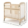 thumbnail image 5 of Foundations Serenity SafeReach Compact Wood Crib with 3" Mattress, Drop Gate, Casters, Natural, 5 of 9