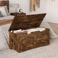 thumbnail image 4 of Kojooin Storage Chest, 39.4" Toy Chest for Boys Girls, Kids Wood Large Toy Box, Storage Bench with Safety Hinge, Farmhouse Storage Trunk for Entryway, Living Room, Bedroom, Playroom, 4 of 8