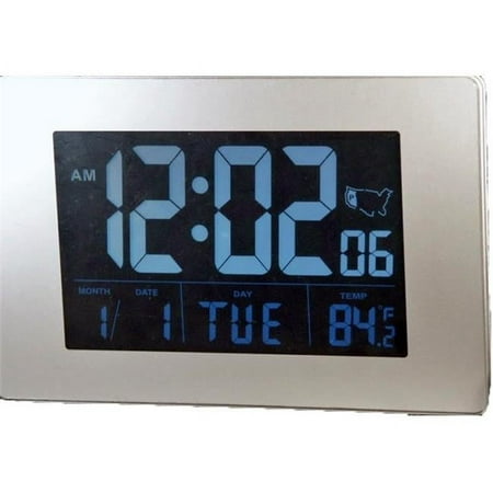 Sonnet 1.75 in. Atomic Clock with White Time Numbers & AC Adapter