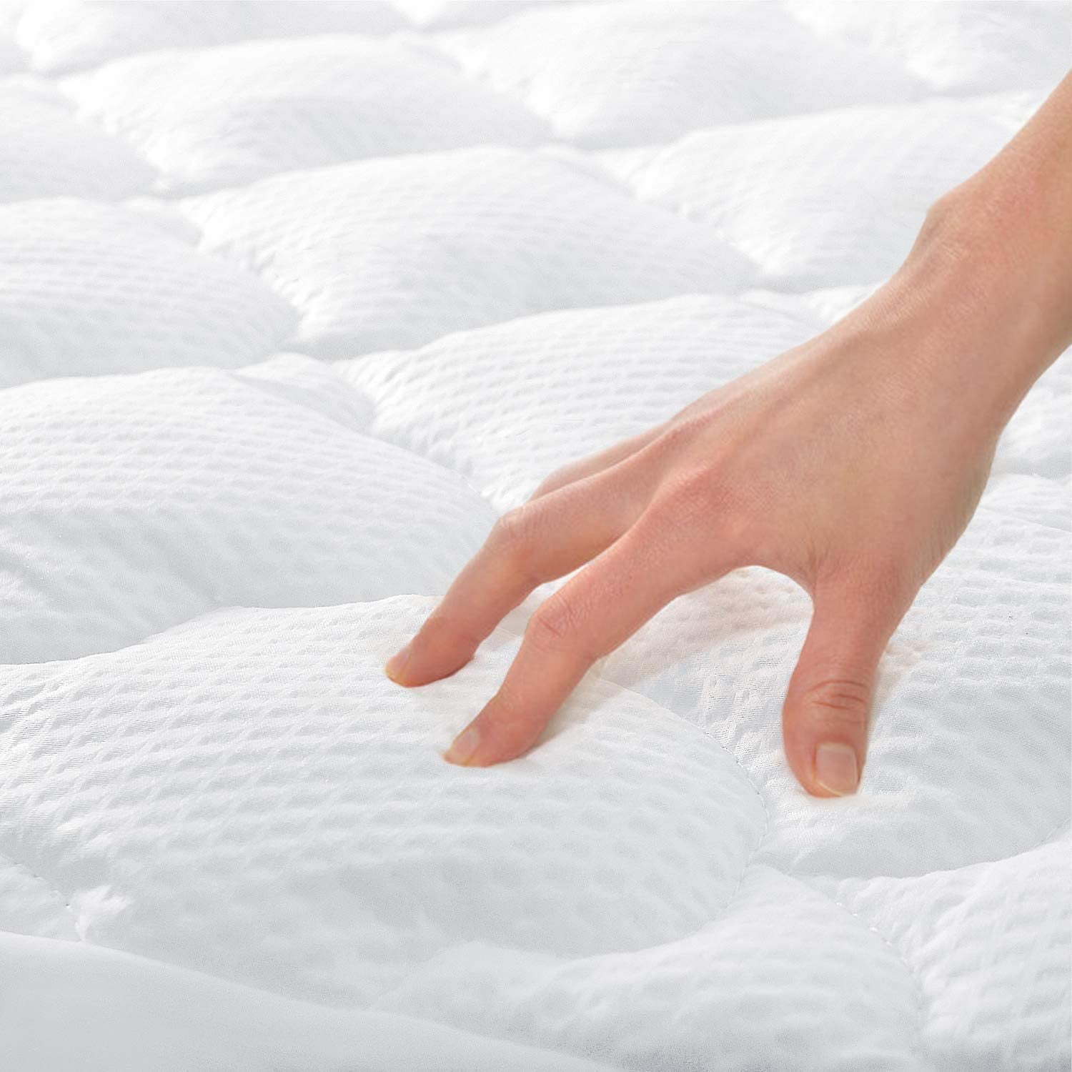 Moonsea Twin Mattress Pad Thick Quilted Mattress Topper ...