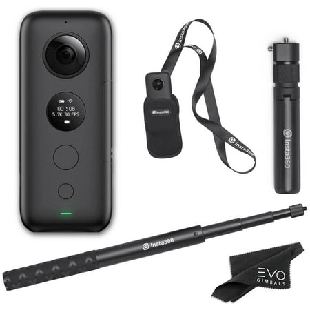 Insta360 ONE X 360 Action Camera with Bullet Time Bundle - 5.7K 360 Video and 18MP Photos | Insta 360 ONE X APP Works with iPhone & Android (Best Insta Square App)