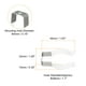 thumbnail image 2 of T10 U Clips Soporte para LED Luz Bombilla Montaje Soporte Inoxidable Acero Fluorescente Tubo Soporte Tubo Abrazaderas, Blanco Paquete de 8, 2 of 5