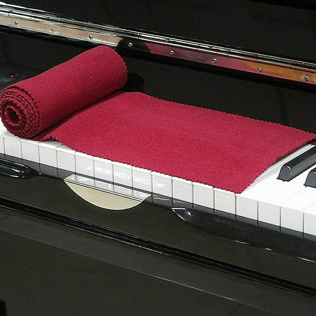 HEALEEP Keyboard Piano Cover Piano Protective Cloth Red Decoration for Home Use 1Set