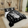 thumbnail image 2 of American Flag Bedding Set Deer Camo Comforter Set Twin Teen Man,Western Rustic Black Grey Military Camouflage Bedding Comforters Hunting Deer Antlers Quilt Duvet for All Season 2 Pcs, 2 of 6