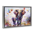 thumbnail image 3 of Stupell Industries Modern Elephants & Balloons Gray Floating Frame Canvas Art, 25 x 17, by Leon Devenice, 3 of 8