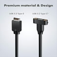 thumbnail image 3 of Adaptador USB-C de 20 Gbps para Panel Frontal con Cable de Extensión de Cabezal de Placa Base, USB-C Hembra A USB de 20 Pines., 3 of 5